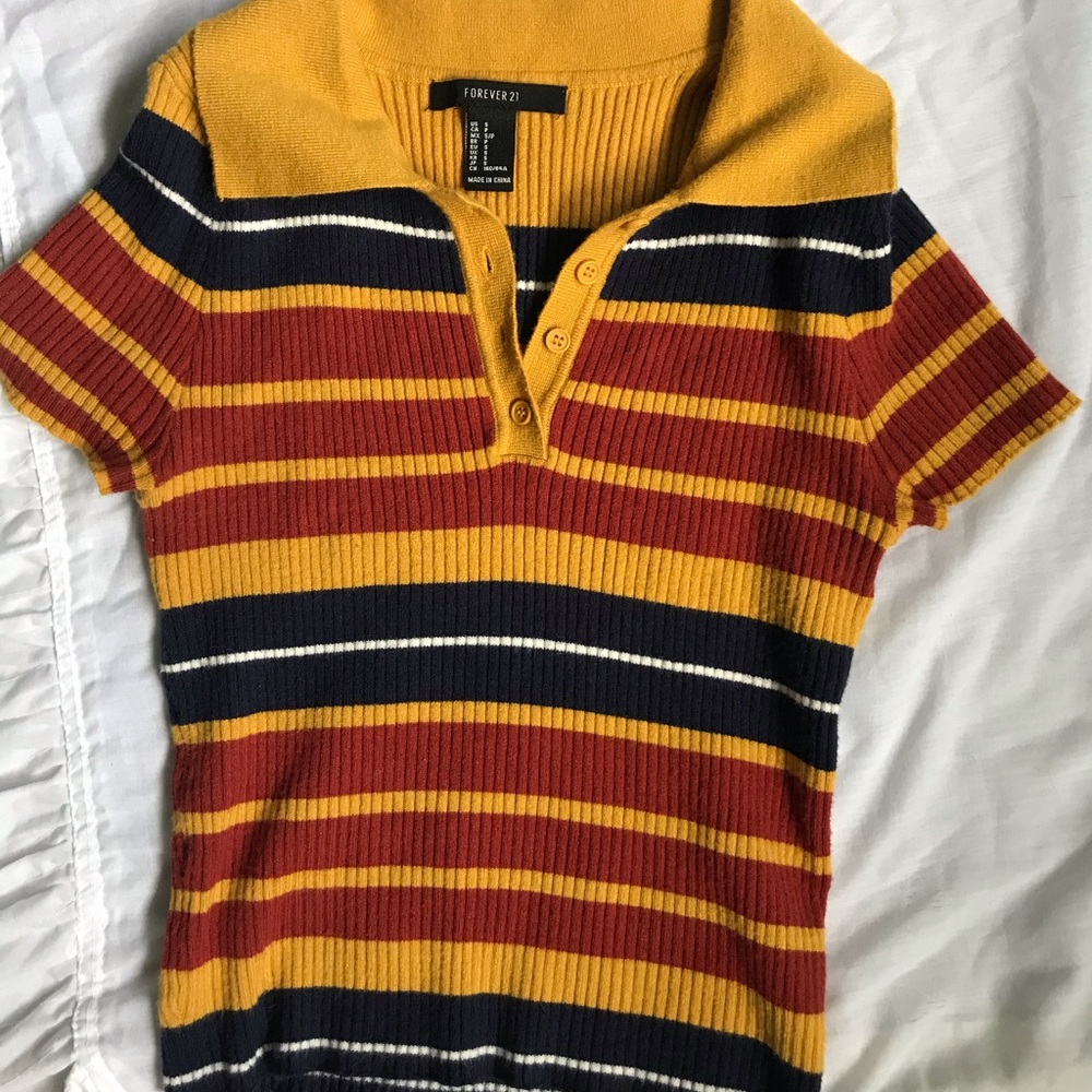 Retro cropped button up